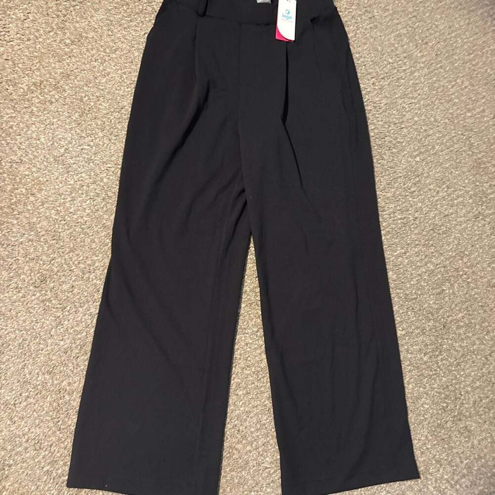 Iuga Women's Petite High-Waisted Wide-Leg Dressy Work Pants